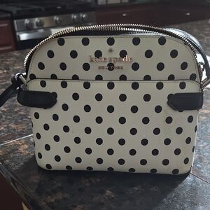 Kate Spade Black and White Dotted Crossbody Bag